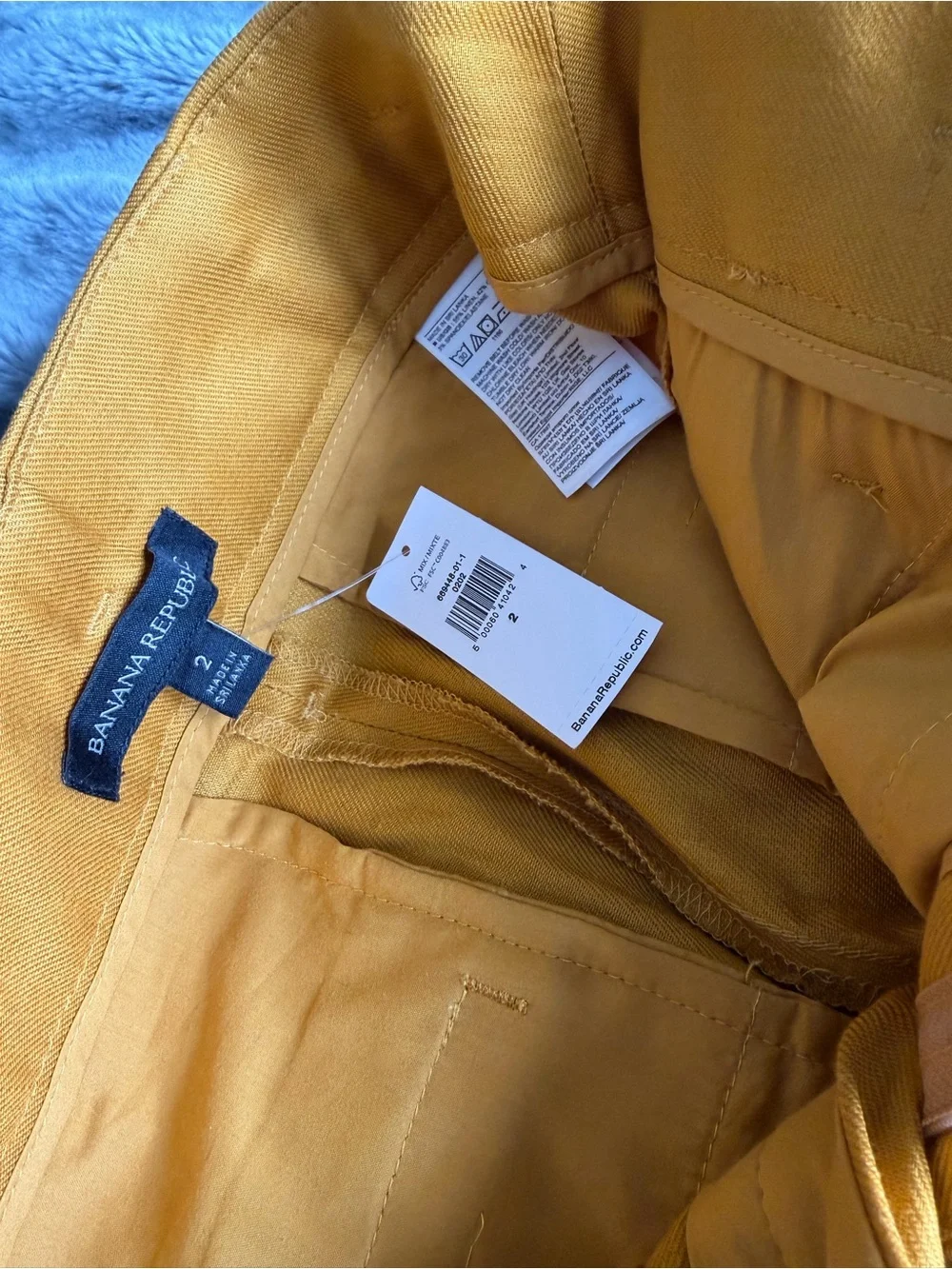 NWT Banana Republic linen blend belted trouser